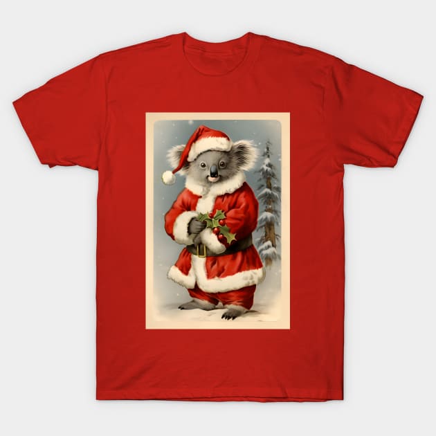 Santa Koala T-Shirt by Kary Pearson